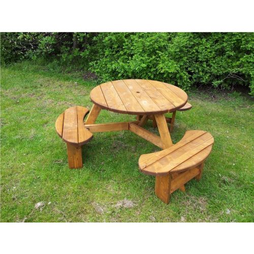 6 Seat Pendragon Treated Round Picnic Table